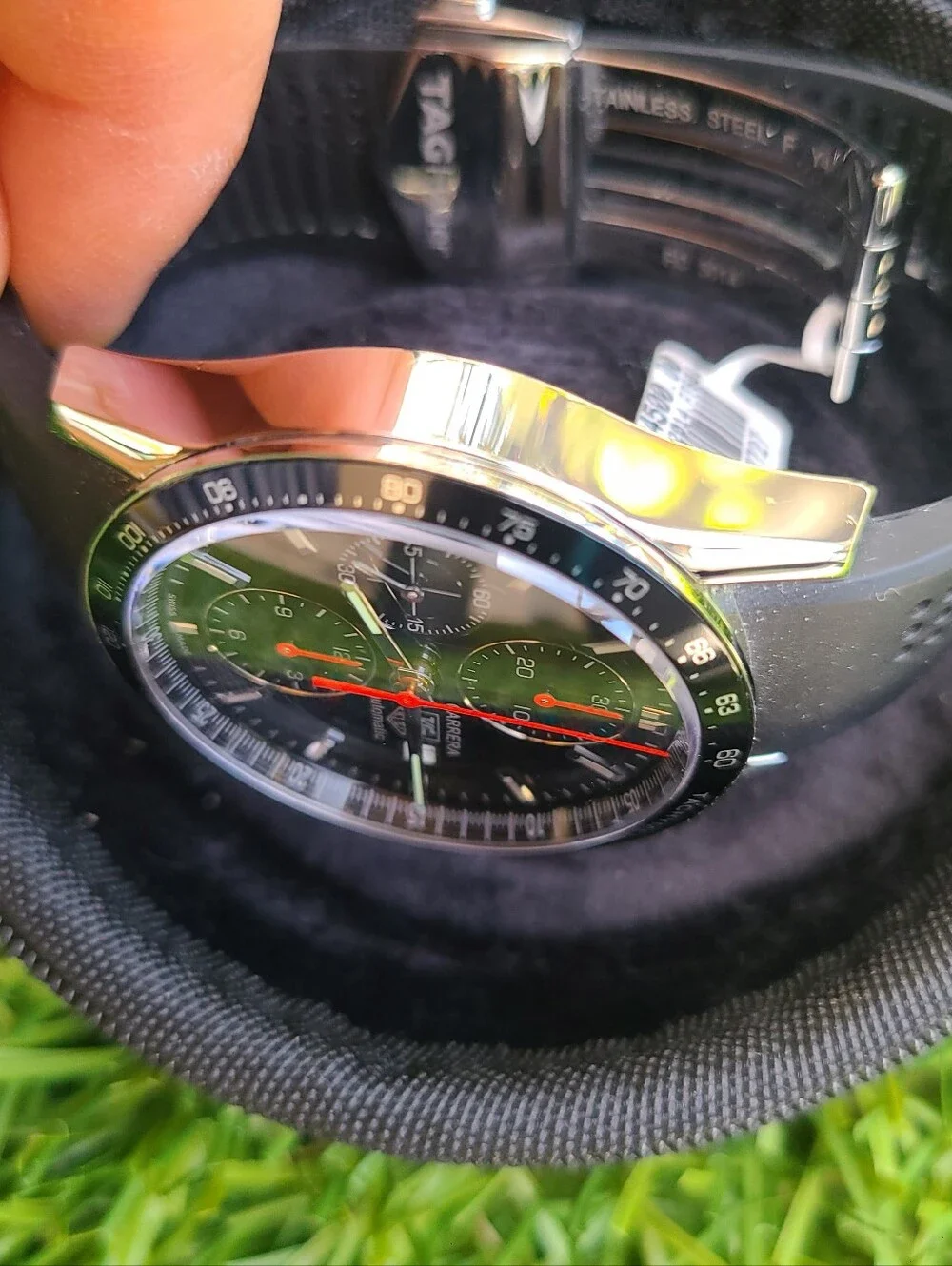 Tag Heuer Carrera CV2014-2 Chronograph w/ Rubber Band Automatic Men's Watch 41mm